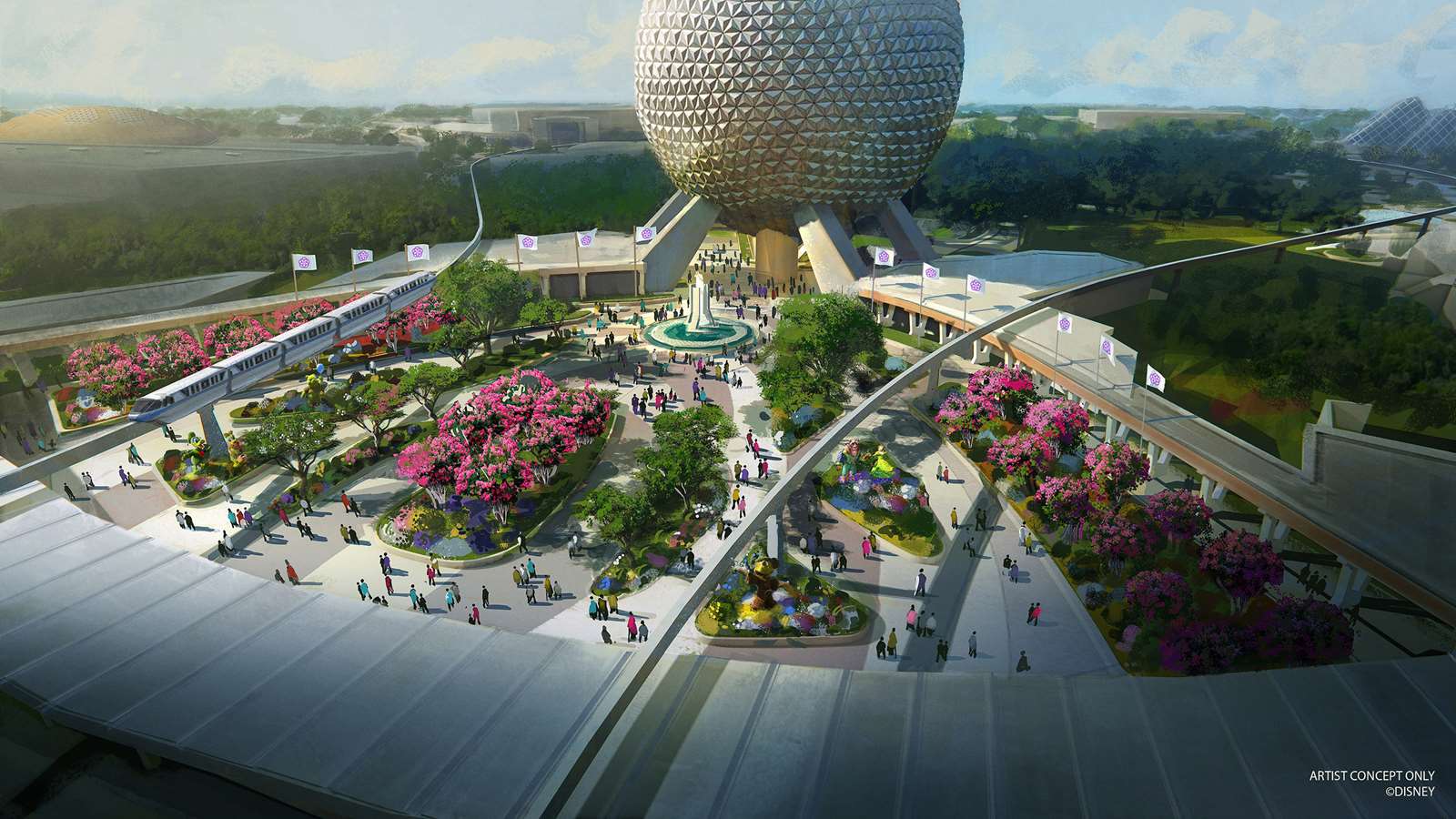 EPCOT Entrance makeover concept artwork