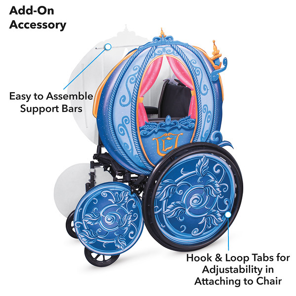 Cinderella's Coach Wheelchair Cover Set by Disguise  Available: Aug. 10, 2020 MSRP: $49.99 Retail: shopDisney.com