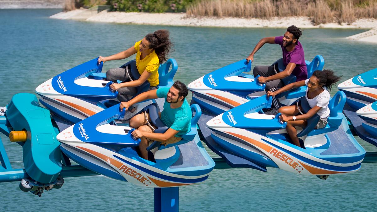 Wave Breaker: The Rescue Coaster is a double launch roller coaster at SeaWorld San Antonio