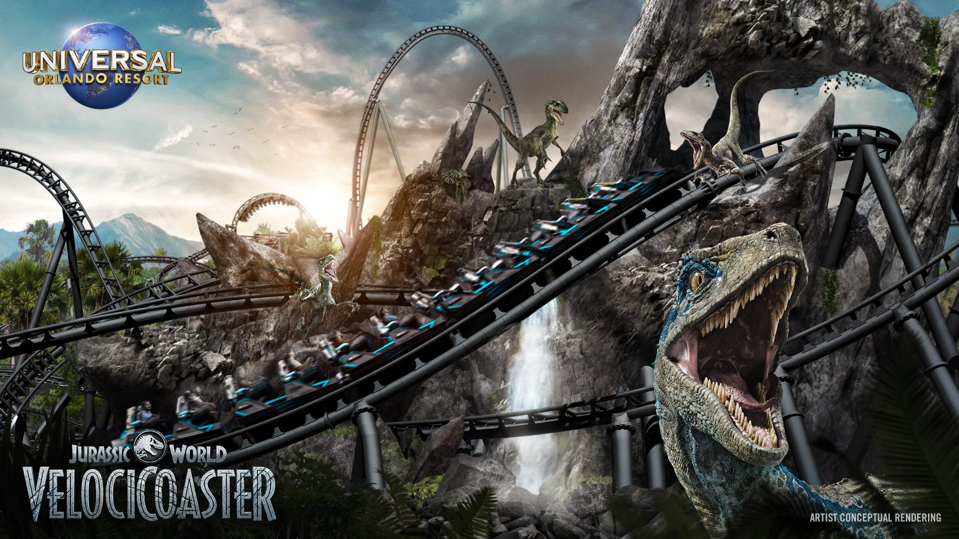 Florida’s fastest and tallest launch coaster – along with a pack of fierce Velociraptors – will be unleashed at Universal Orlando Resort in 2021 with the debut of Jurassic World VelociCoaster