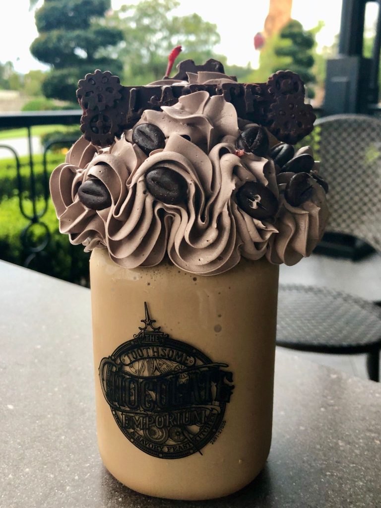 Latte’s Latte - This milkshake is made with coffee ice cream and espresso then topped with fresh whip cream, dark chocolate, biscotti and chocolate-covered espresso beans.