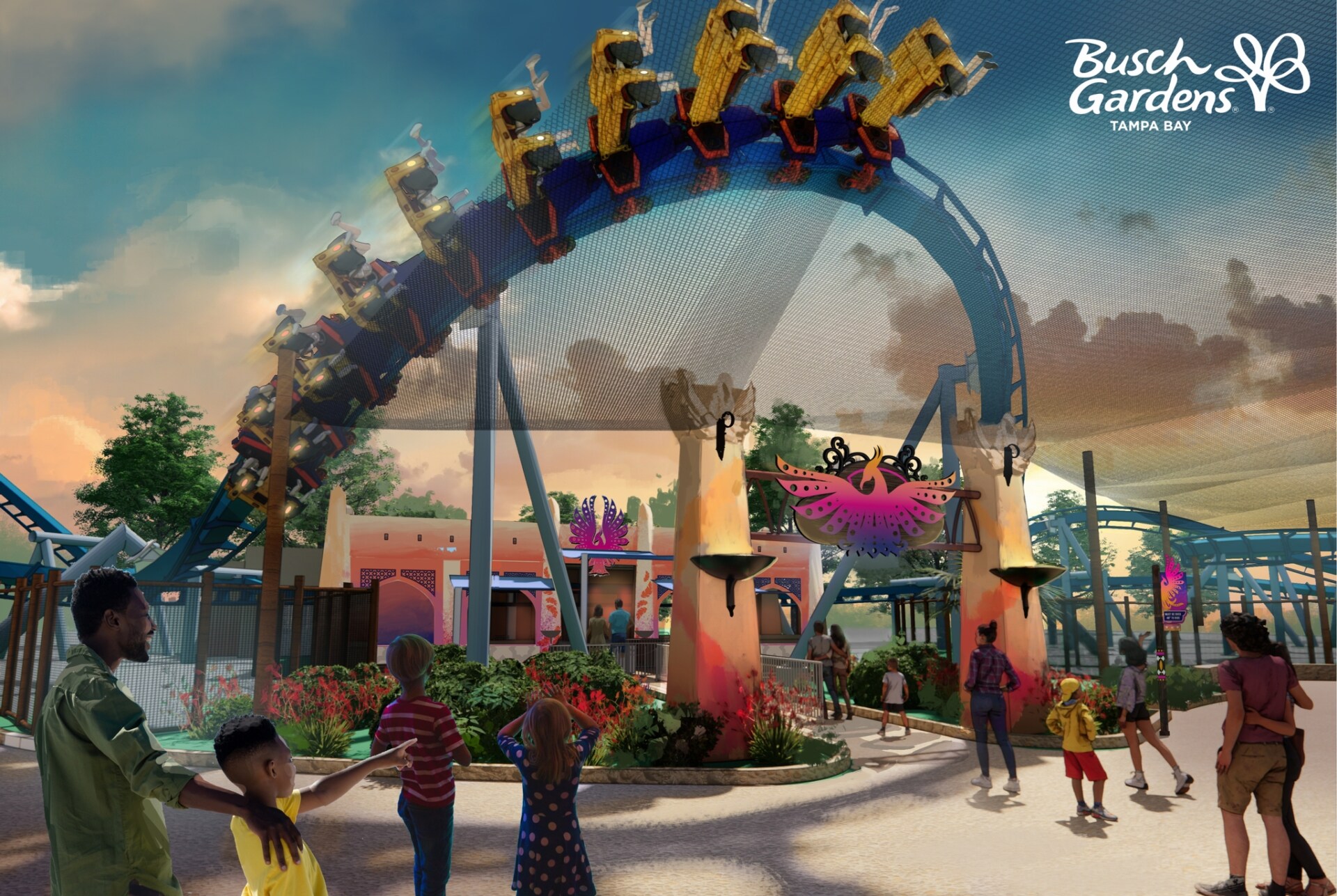 Phoenix Rising Roller Coaster Coming to Busch Gardens Tampa in 2024