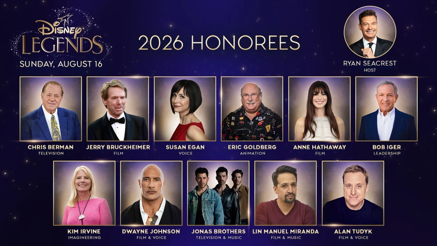 Today, Disney revealed the 2026 lineup of visionaries and talent who will receive the prestigious Disney Legends Award, the company’s highest honor